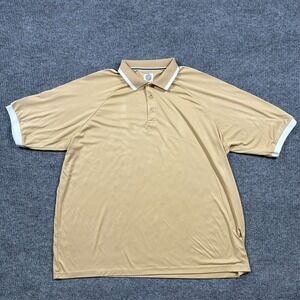 Kilburne Finch Mens Polo Shirt 3XL Beige‎ Performance Golf Casual Short Sleeve